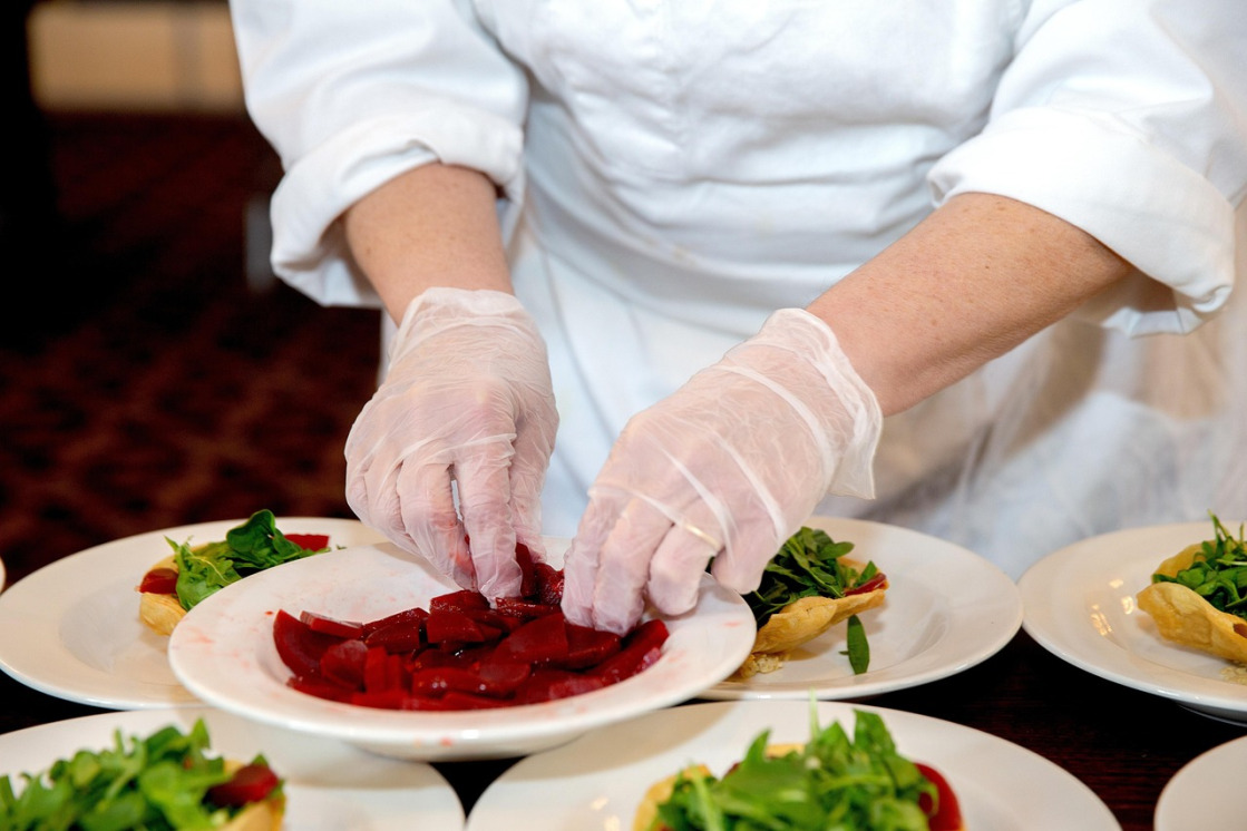 chefs at work plating